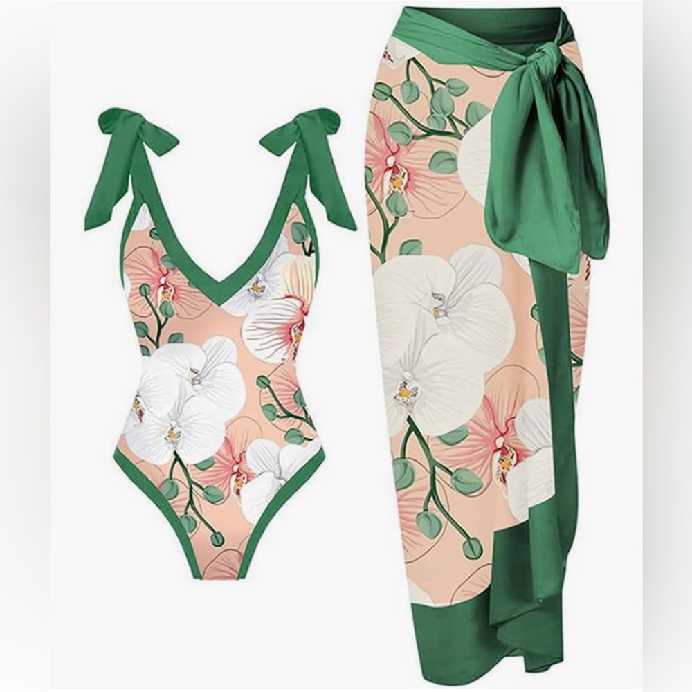 Swim suit with cover up. Brand new